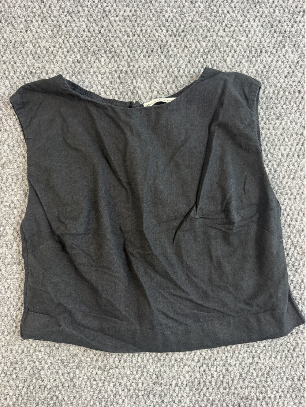 Abercrombie & Fitch Women’s Black Sleeveless Linen Blend Top Size S